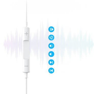 USB-C se je ustavila slušalke z žico 1.2m - bela