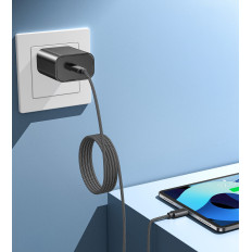 Kabelis USB-C 280W PD 3.1 Kabelis ar magnētisko organizatoru 1.2m - melns