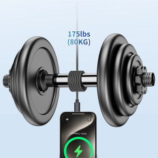 Kabel USB-C 280W PD 3.1 Kabel med magnetisk arrangör 1.2m - svart