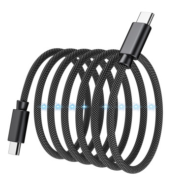Kabel USB-C 100W PD-kabel med magnetisk arrangør 1.2m - Sort