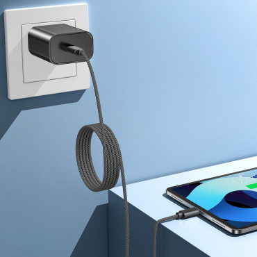 Kabel USB-C 100W PD kabel z magnetnim organizatorjem 1.2m - Črna