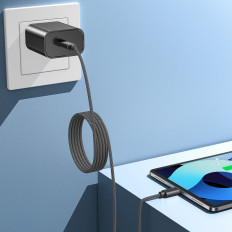 Kabel USB-C 100W PD kabel z magnetnim organizatorjem 1.2m - Črna