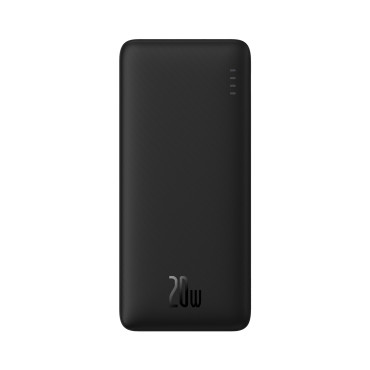 PowerBank Airpow 20W 10000mAh ar USB-Kabelis - USB-C 30cm - melns