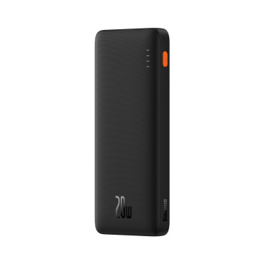 PowerBank Airpow 20W 10000mAh ar USB-Kabelis - USB-C 30cm - melns