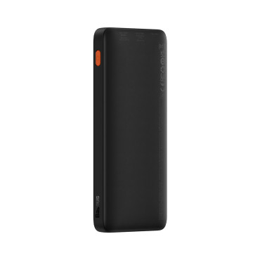 PowerBank Airpow 20W 10000mAh ar USB-Kabelis - USB-C 30cm - melns