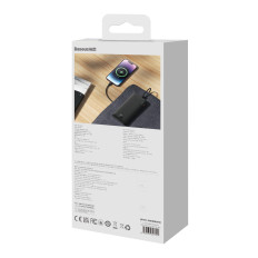 PowerBank Airpow 20W 10000mAh ar USB-Kabelis - USB-C 30cm - melns