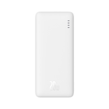PowerBank AirPow 20W 10000mAh s USB-A Cable - USB-C 30cm - bílá
