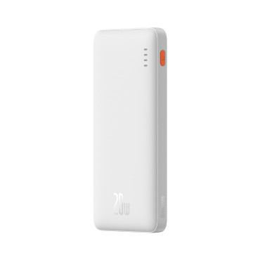 PowerBank Airpow 20W 10000mAh con cable USB-A - USB-C 30cm - Blanco