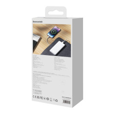 PowerBank Airpow 20W 10000mAh con cable USB-A - USB-C 30cm - Blanco