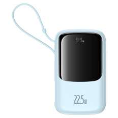 POWER BANK 10000MAH QPOW Pro + 22.5W USB-C - mėlyna