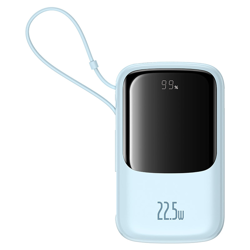 POWER BANK 10000MAH QPOW Pro + 22.5W USB-C - mėlyna