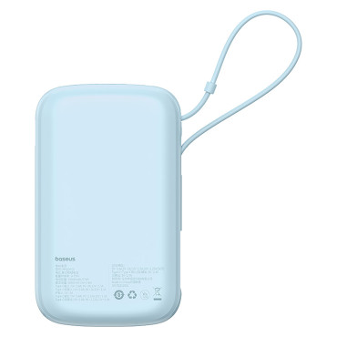 Power Bank 10000mAh QPOW PRO + 22,5W USB-C - sinine