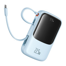 Power Bank 10000mAh QPOW PRO + 22,5W USB-C - sinine