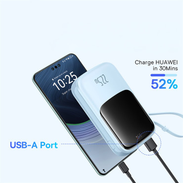 Power Bank 10000Mah Qpow Pro + 22.5W USB-C - BLU