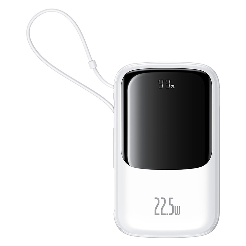 Power Bank 10000mAh Qpow Pro + 22.5W USB-C - Blanco