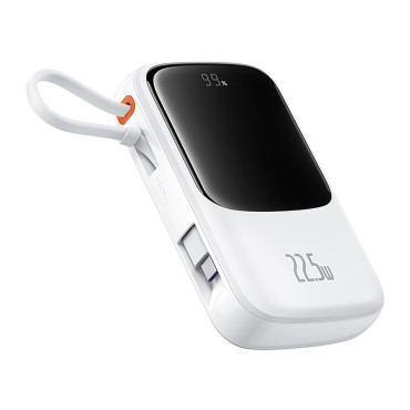 Power Bank 10000mAh QPOW PRO + 22.5W USB-C - Weiß
