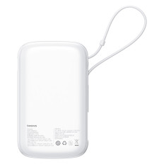 Power Bank 10000mAh Qpow Pro + 22.5W USB-C - Blanco