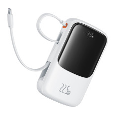 Power Bank 10000mAh Qpow Pro + 22.5W USB-C - Blanco