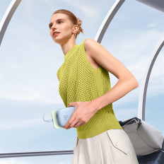 Power Bank 10000Mah qpow 2 30W s ugrađenim USB-C kablovima - plavim