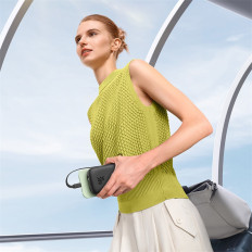 Power bank 10000mAh QPow 2 30W z wbudowanymi kablami USB-C - czarny