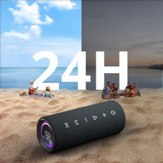 Bluetooth Mirtune C2 Prenosni zvočnik + USB-C AUX kabli - črna