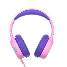 Wired Headphones KH01 til børn sikkert med volumenkontrol - Pink