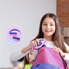 Headphones com fio KH01 para crianças seguras com controle de volume - rosa