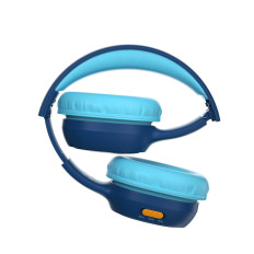 Draadloze hoofdtelefoon KH02 Bluetooth voor kinderen veilig met volumebesturing - blauw