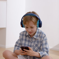 Brezžične slušalke KH02 Bluetooth za otroke, ki se varna s krmiljenjem glasnosti - modra