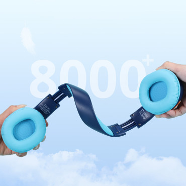 Ασύρματα ακουστικά KH02 Bluetooth για τα παιδιά ασφαλή με τον έλεγχο έντασης ήχου - Μπλε