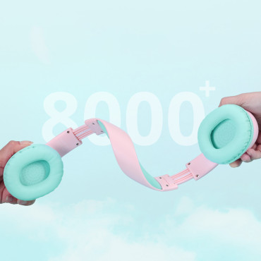 Ασύρματα ακουστικά KH02 Bluetooth για παιδιά ασφαλή με έλεγχο έντασης ήχου - Ροζ