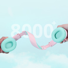 Casques sans fil KH02 Bluetooth pour enfants en sécurité avec contrôle de volume - rose
