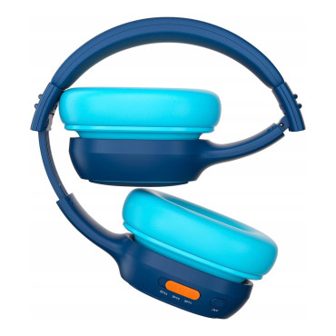 Fones de ouvido sem fio ANC KH03 para crianças seguras com controle de volume - azul
