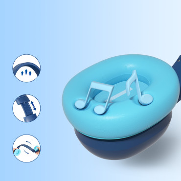 Fones de ouvido sem fio ANC KH03 para crianças seguras com controle de volume - azul