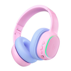Fones de ouvido sem fio ANC KH03 para crianças seguras com controle de volume - rosa
