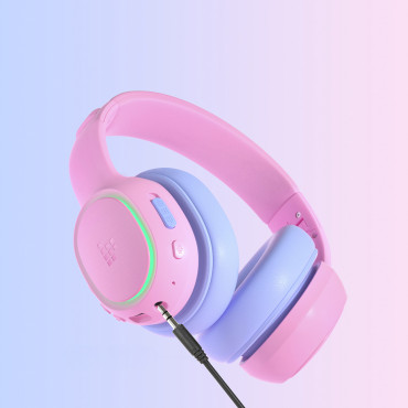 Trådløse hodetelefoner Anc KH03 for barn Safe med volumkontroll - rosa