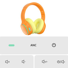 Trådlösa hörlurar ANC KH03 för barn Säker med volymkontroll - Orange