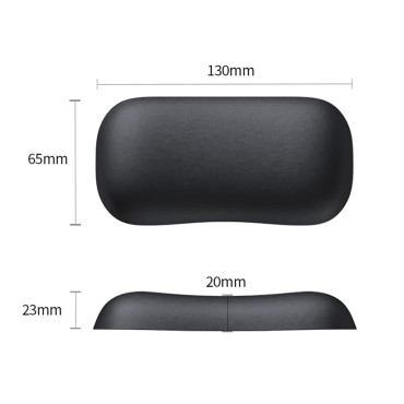 Ergonomisk handledsplatta 130 x 65 mm - svart