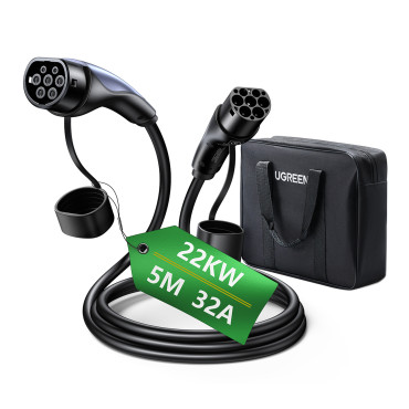 Kabel CCS2 kabel za polnjenje električnega avtomobila 480V 32A 22KW 5m - črna
