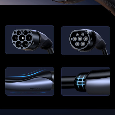 Cabo CCS2 Cable para Carro Elétrico Carro 480V 32A 22KW 5m - Preto