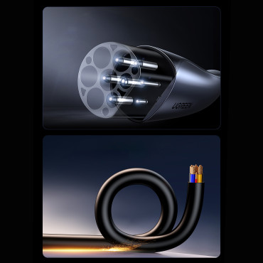 Kabel CCS2-kabel för laddning Elektrisk bil 480V 32A 22KW 5m - Svart