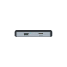 Powerbank Pro 10000mAh ultracienki magnetyczny PD 20W USB-C Lightning - szary