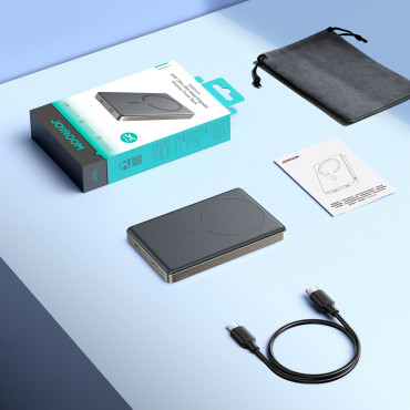 PowerBank Pro 10000mAh Ultrathin Magnético PD 20W USB-C Relâmpago - Titânio