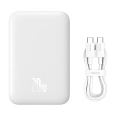 Powerbank 6000mAh Mini Air Air 20W con cavo USB-C - Bianco