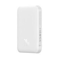 PowerBank 6000mah magnētiskais mini gaisa 20w ar USB-C kabeli - balts