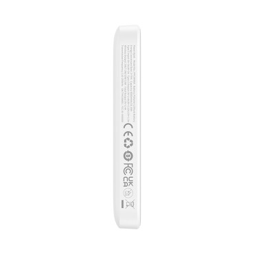 PowerBank 6000mah magnētiskais mini gaisa 20w ar USB-C kabeli - balts