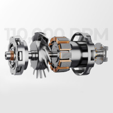 Asciugacapelli con ionizzazione e controllo della temperatura H100 - Grigio