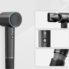 Secador de cabelo com controle de ionização e temperatura H100 - Gray