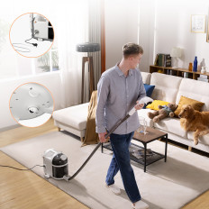 Nettoyage profond 1900W Moteur à vapeur avec fonction de nettoyage à la vapeur B200 - Blanc