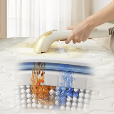 Limpieza profunda 1900W Limpieza profunda Aspiradora con función de limpieza de vapor B200 + Cepillo - Blanco